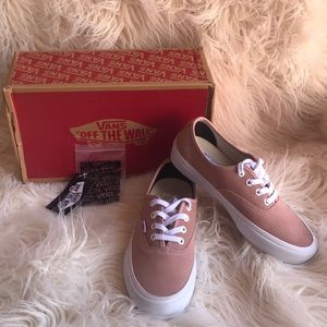 Mahogany Rose/White Vans